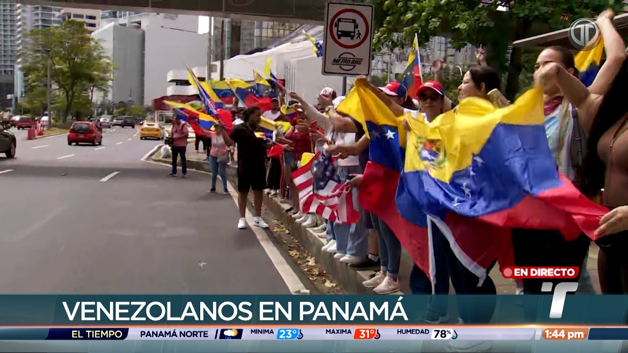 Celebración de Venezolanos en el Parque Urracá tras la captura de Nicolás Maduro