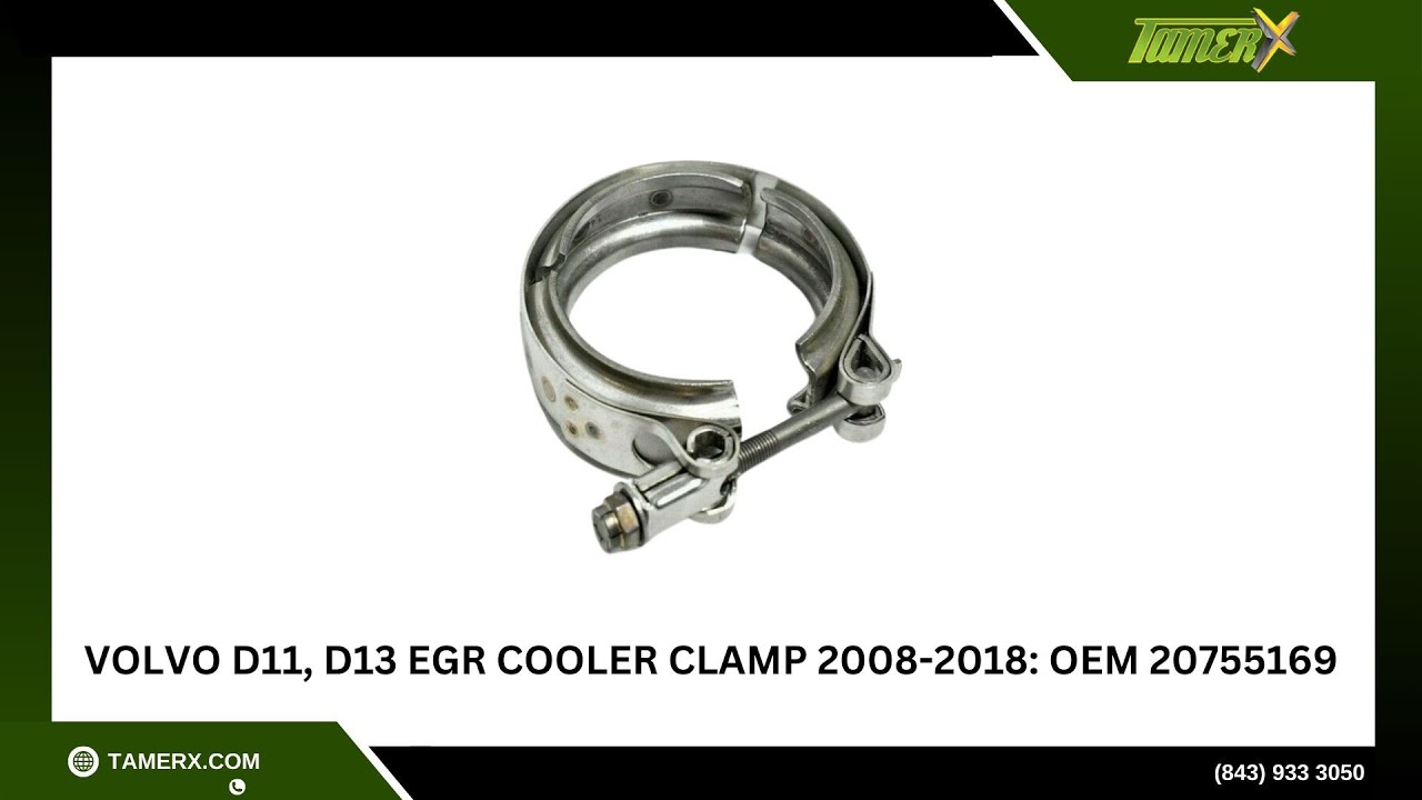 Volvo D11, D13 EGR Cooler Clamp 2008-2018: OEM 20755169