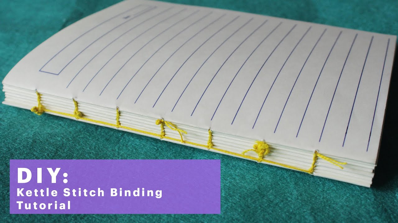 DIY Tutorial for Kettle Stitch Book Binding | Markedcrafters