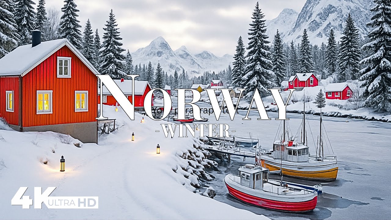 Winter in Norway 4K - Scenic Relaxation Film - Hidden Gems With Inspiring Music.