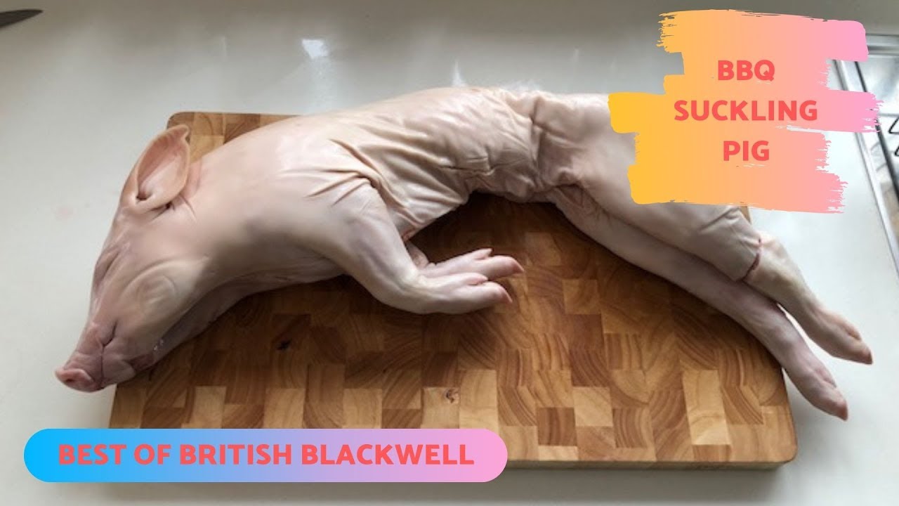 Whole Suckling Pig - Graphic - BBQ Rotisserie with Homemade Apple Sauce