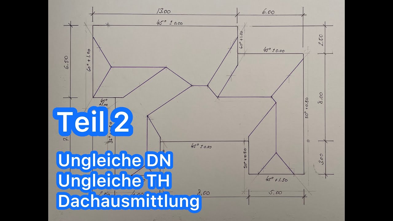 Teil 2: Dachausmittlung inkl. Profil | Ungleiche DN und TH | Michael Levardi