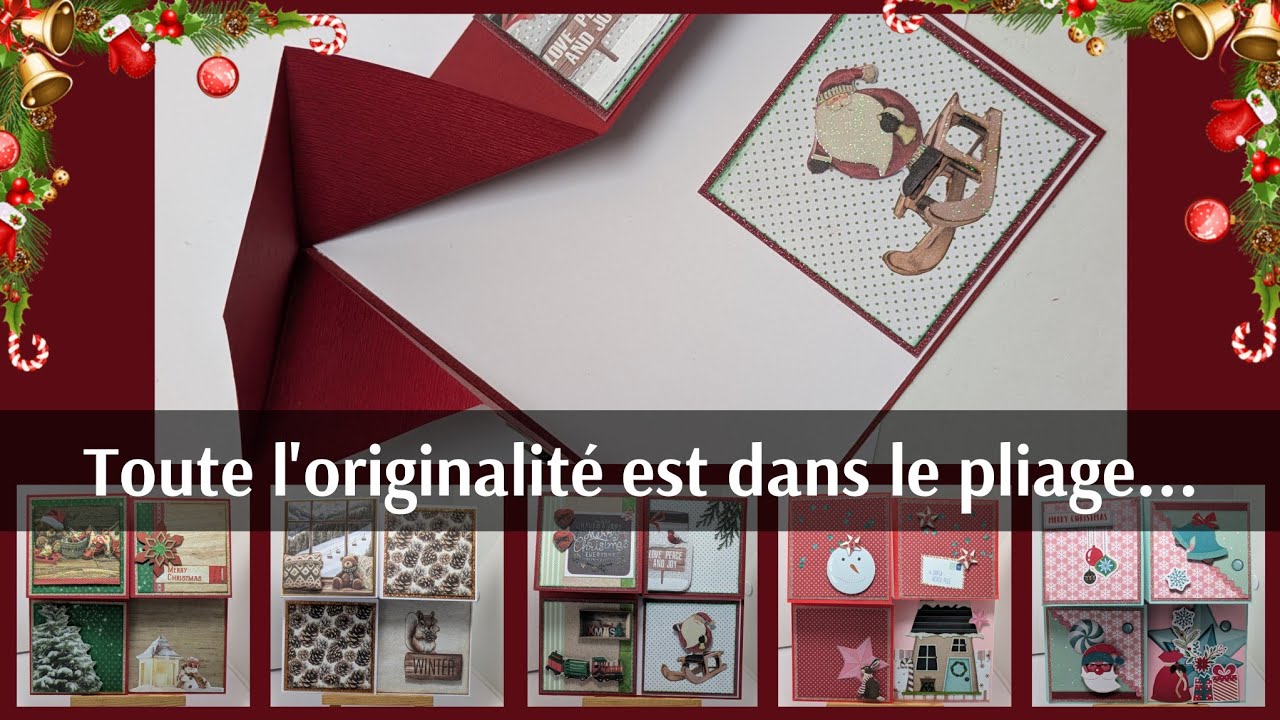 🎄🎅 Tuto - Carte avec pliage insolite - #action #diy 