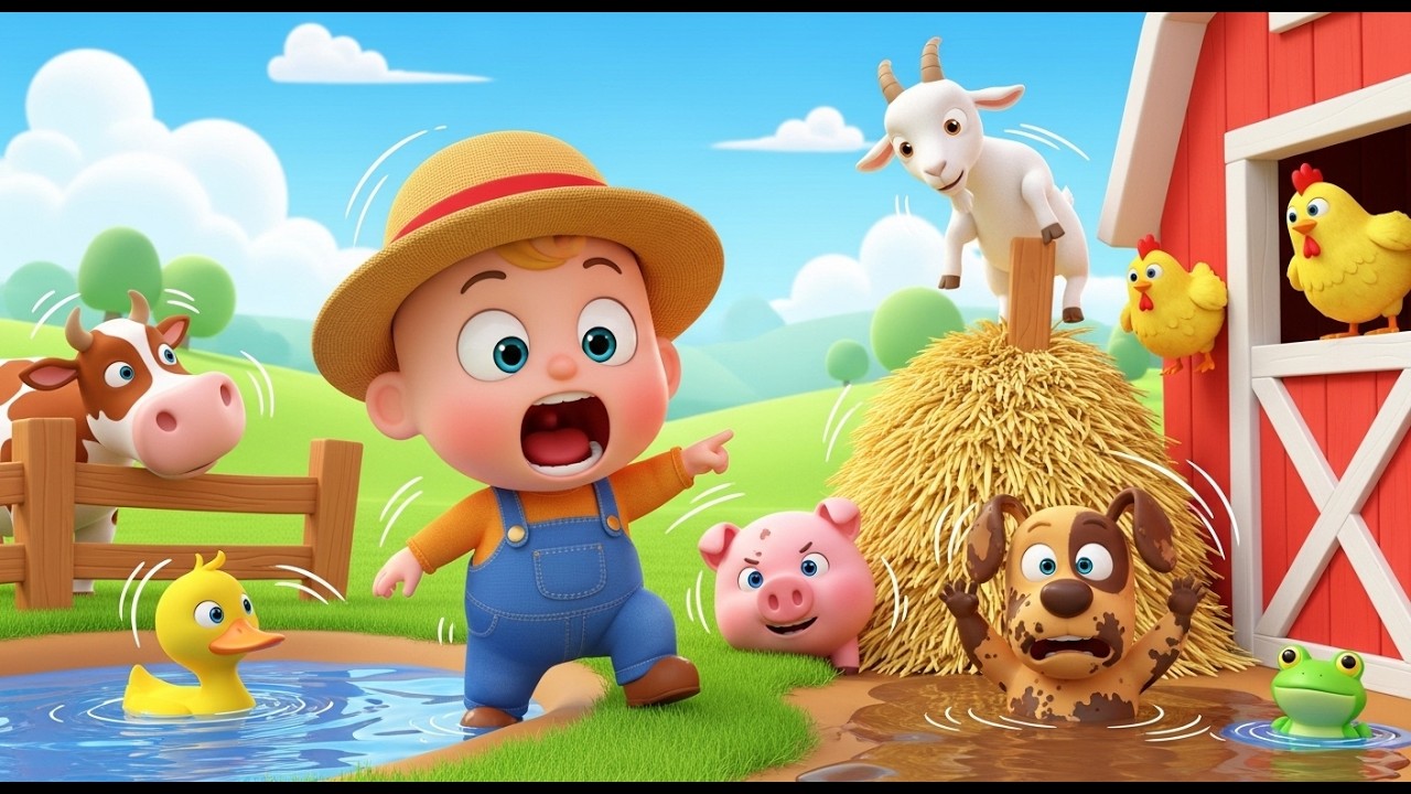 El escondite de la granja | canciones infantiles | Canción para bebés, Animales Divertidos