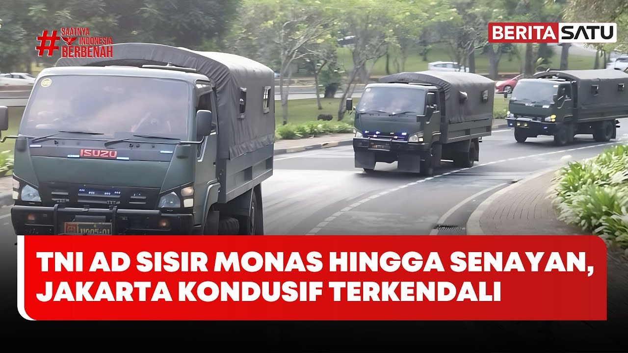 Jakarta Kondusif! TNI AD Patroli Skala Besar Sisir Monas hingga Senayan #Beritasatu