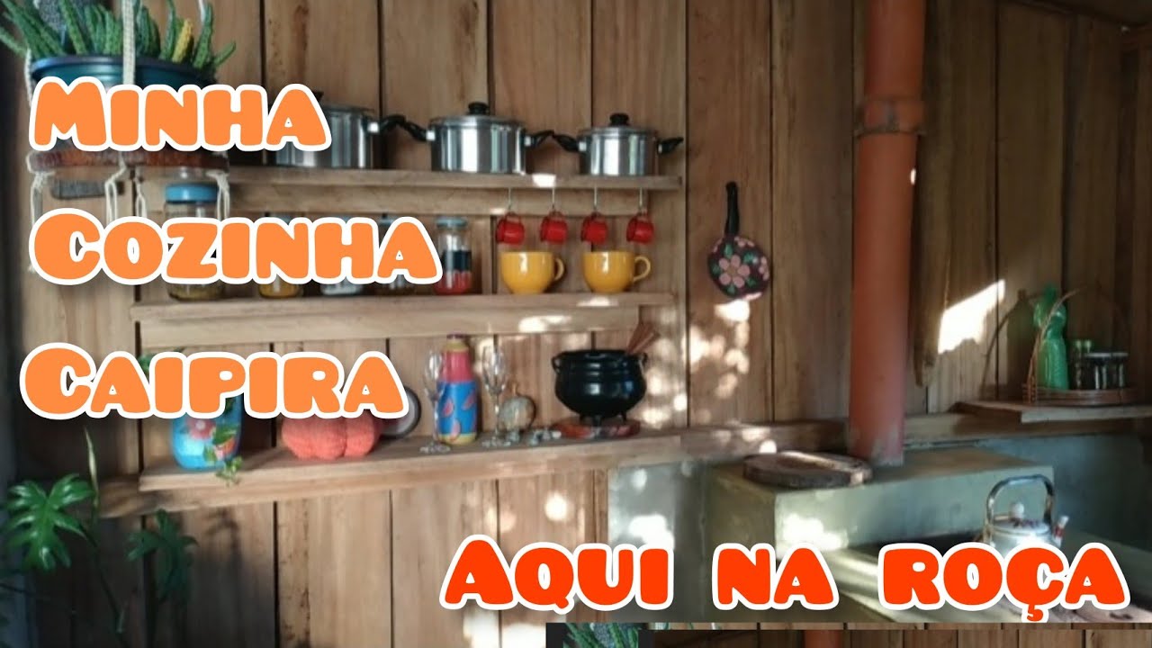 Um Tour pela minha cozinha caipira/uma cozinha muito fofa!!!toda decorada/Vida na roça.