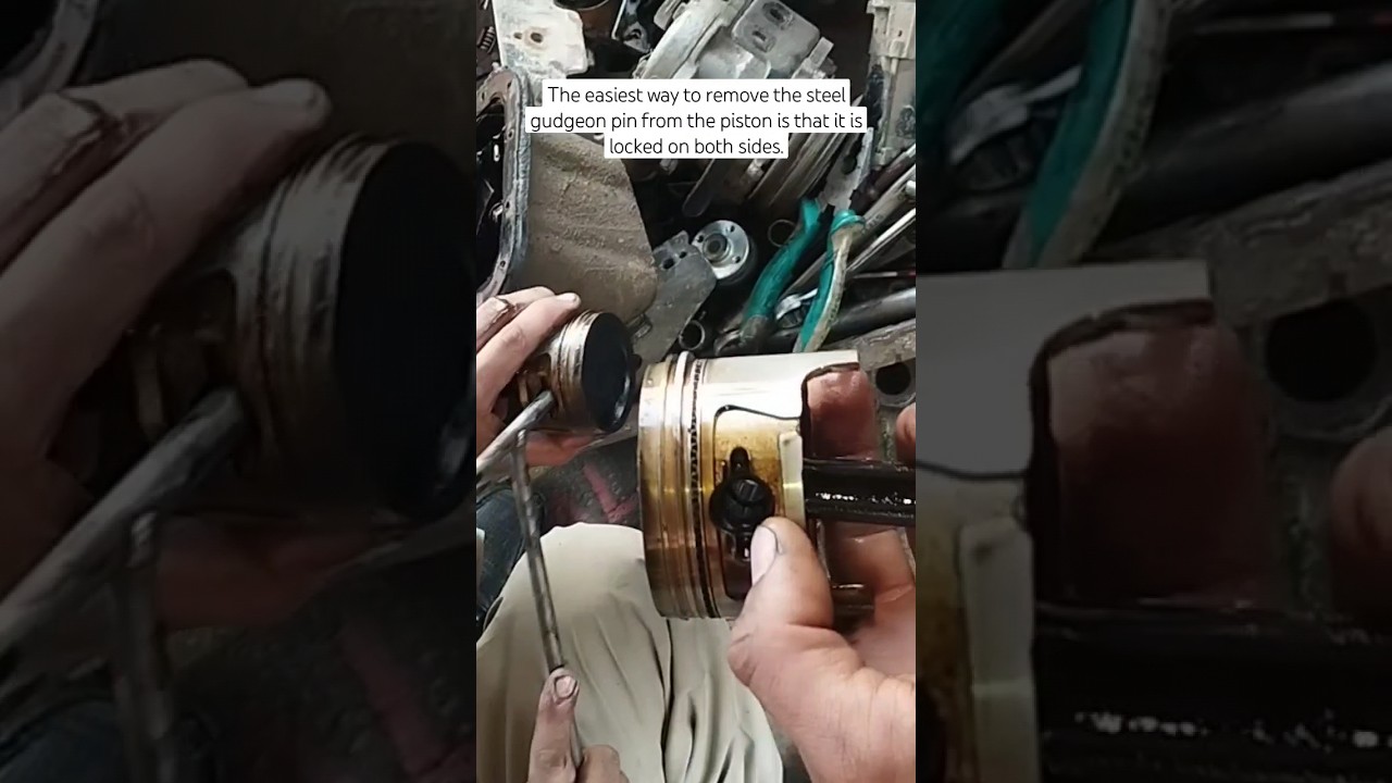 How to remove a steel gudgeon pin from an engine piston? #honda #audi #bmw #rebirth #Bugatti #civic