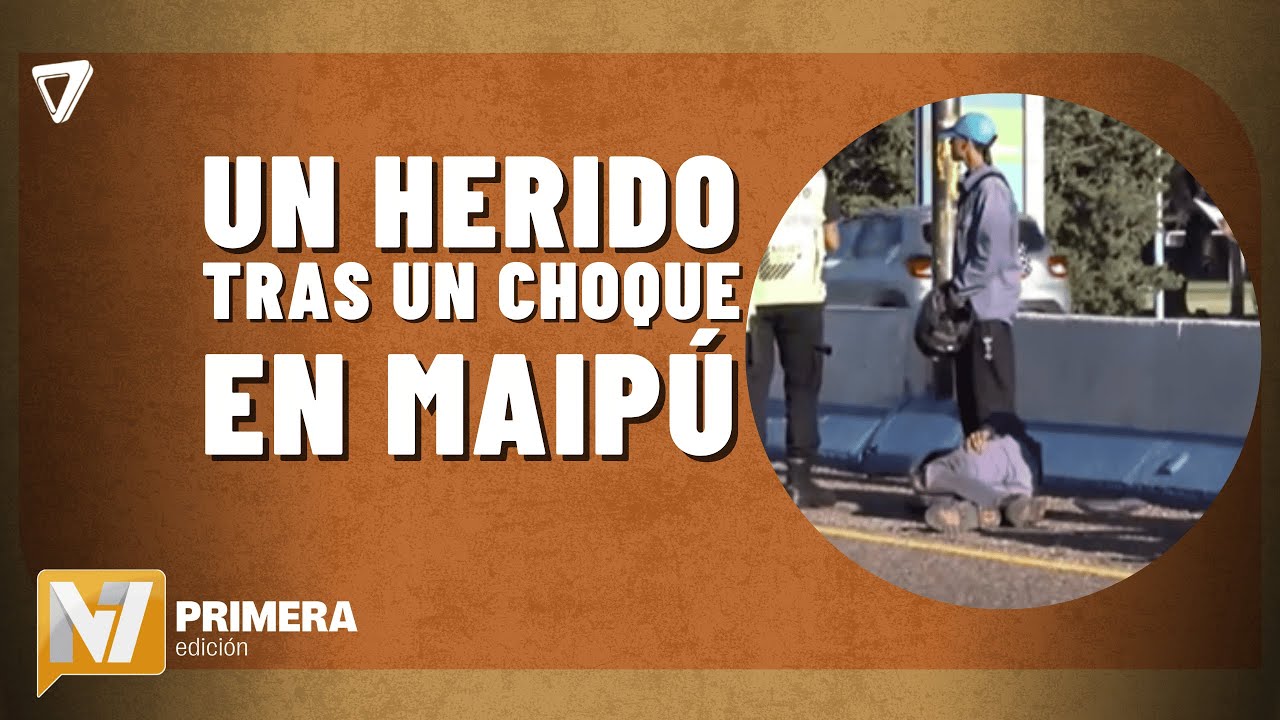 AHORA: un ACCIDENTE entre un auto y una moto dejó un HERIDO en Maipú