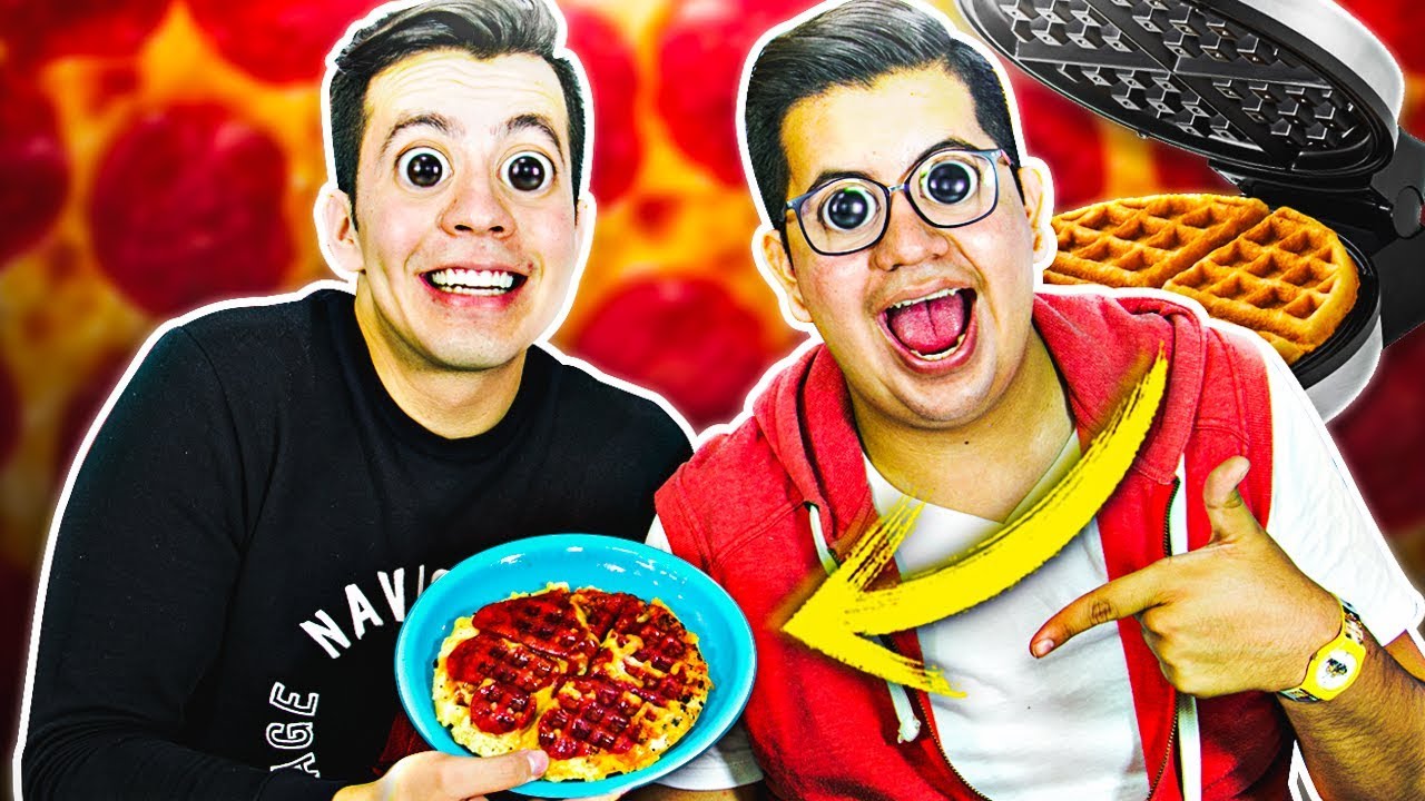 CREAMOS LOS WAFFLES DE PIZZA *Saben increíble