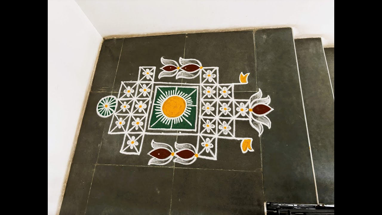 Ratha Saptami ratham rangoli | ratham muggulu designs| easy rangoli designs| Beginners kolam