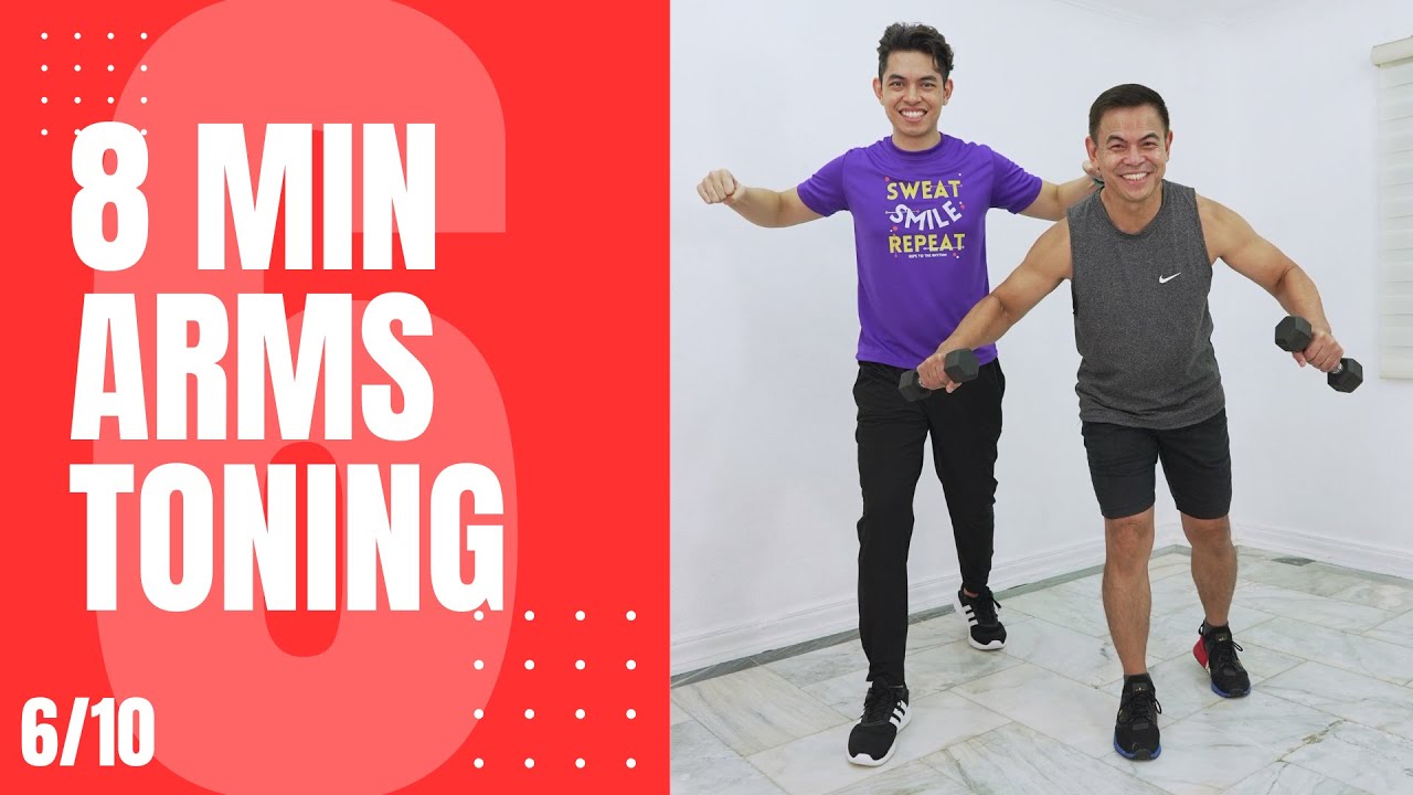 8 MIN WALK and  ARMS TONING Workout • 1000 Steps •  Walking Workout #138