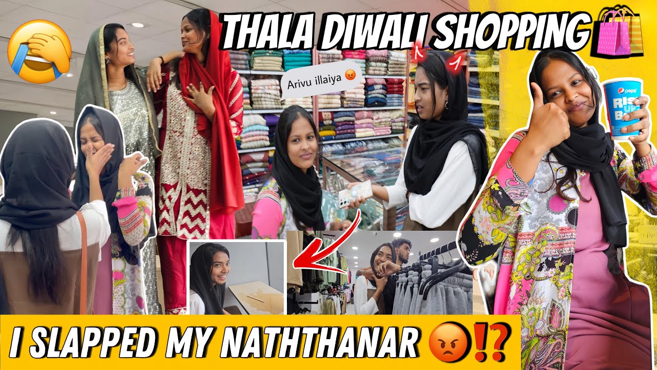 I Slapped 👋 my Naththanar ⁉️🥲**| THALA DIWALI SHOPPING 🥳🔥 | I She cried 🥺 #trending #imanufa
