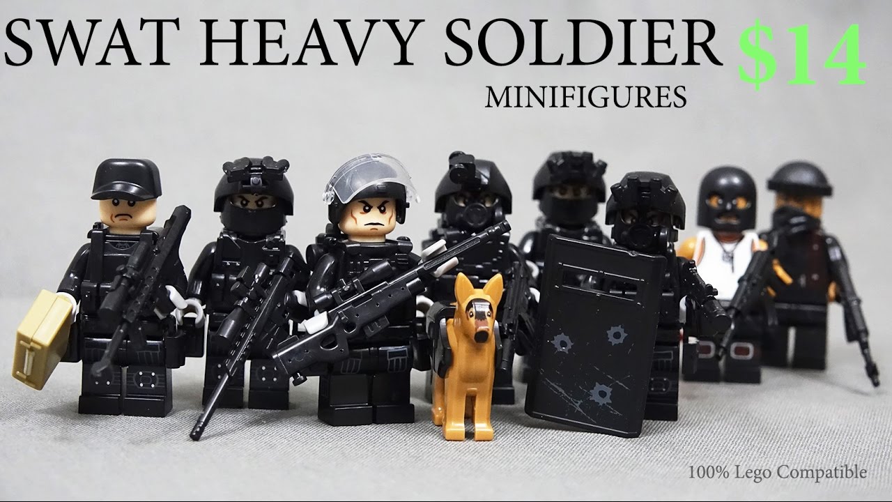 Lego SWAT Team Raid Modern Warfare Minifigures Brickarms Toy Gun КРУТЫЕ ЛЕГО СОВМЕСТИМЫЕ ФИГУРКИ