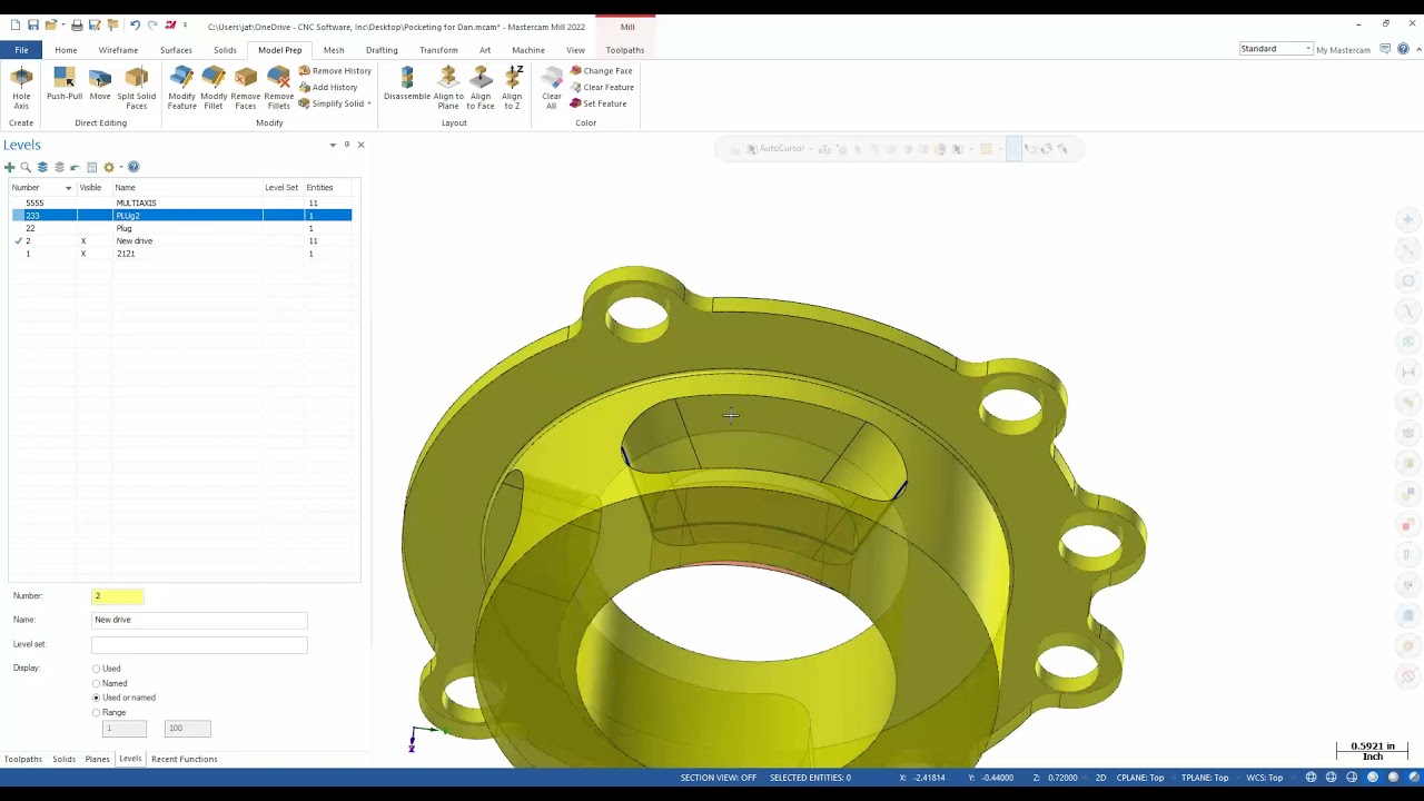 5 axis Roughing with Mastercam's Multi-axis Pocket