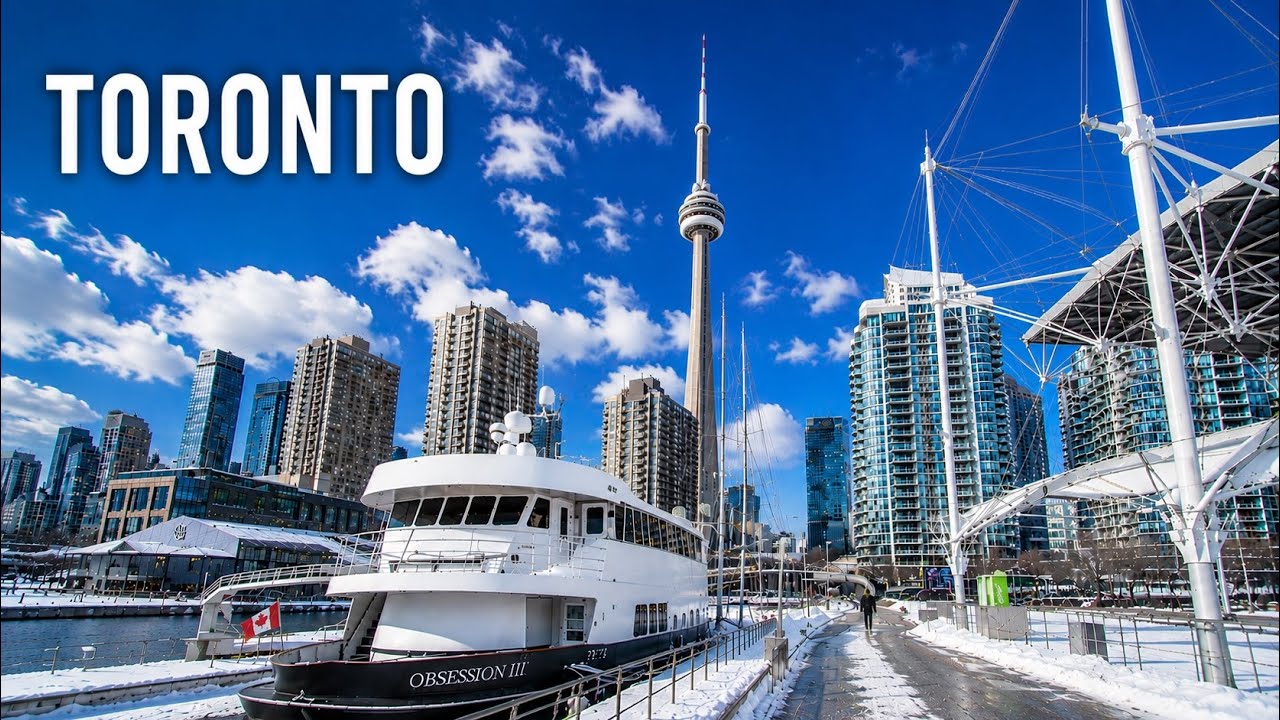 Toronto Winter Walk | Waterfront & Downtown | 4K Walking Sounds