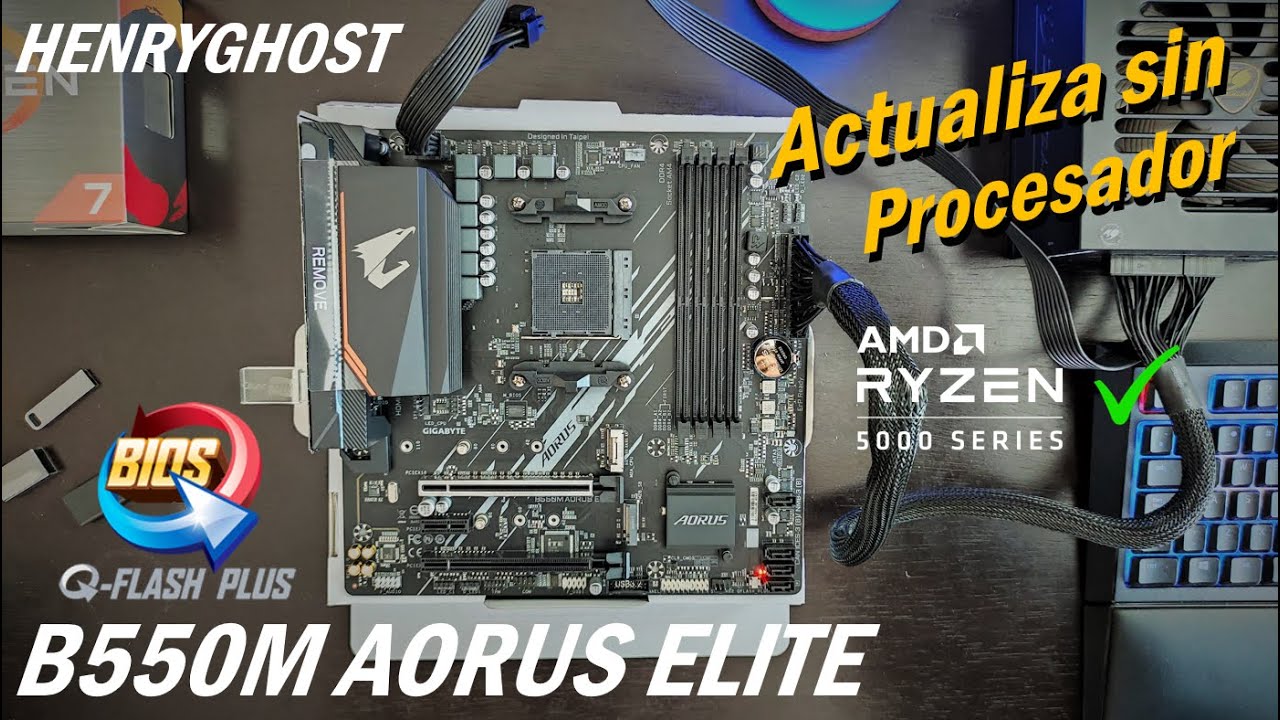 ACTUALIZA SIN PROCESADOR! - Tutorial Q-Flash Plus y B550M Aorus Elite
