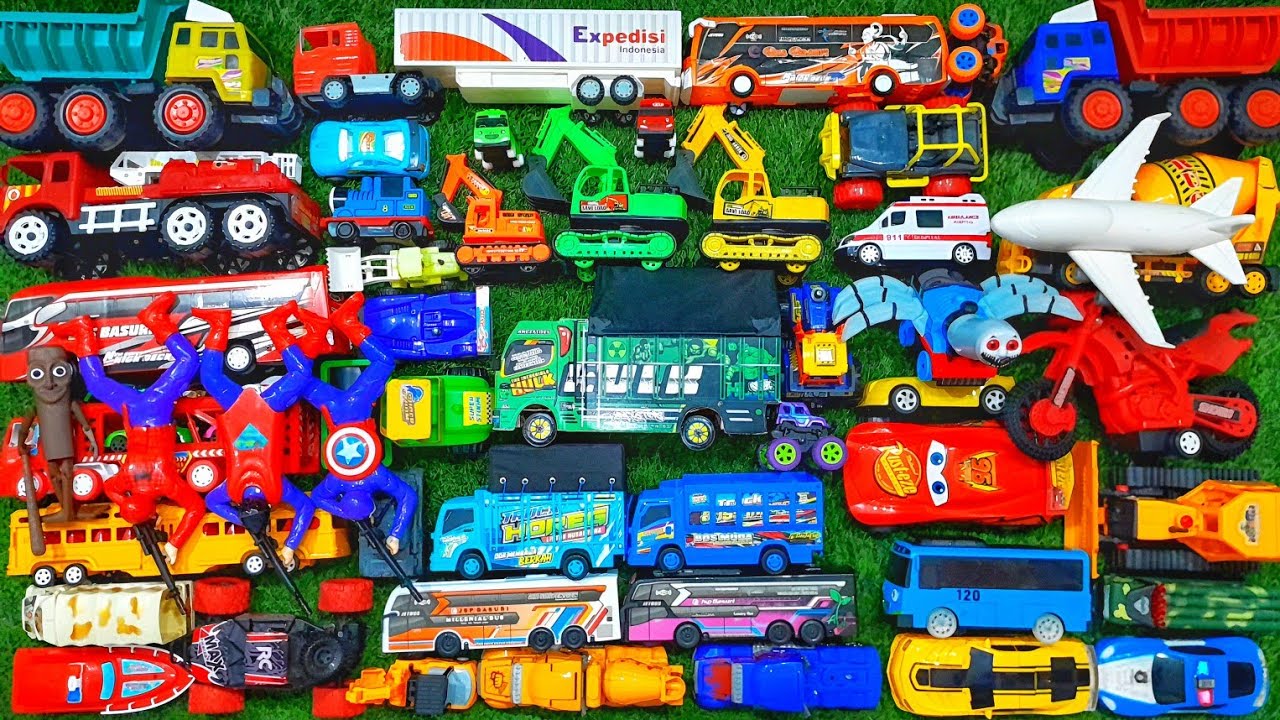 Mobil Mobilan Truk Oleng , Truk molen, Truk tanki, Mobil polisi, Mobil Pemadam, Kereta api, Tayo