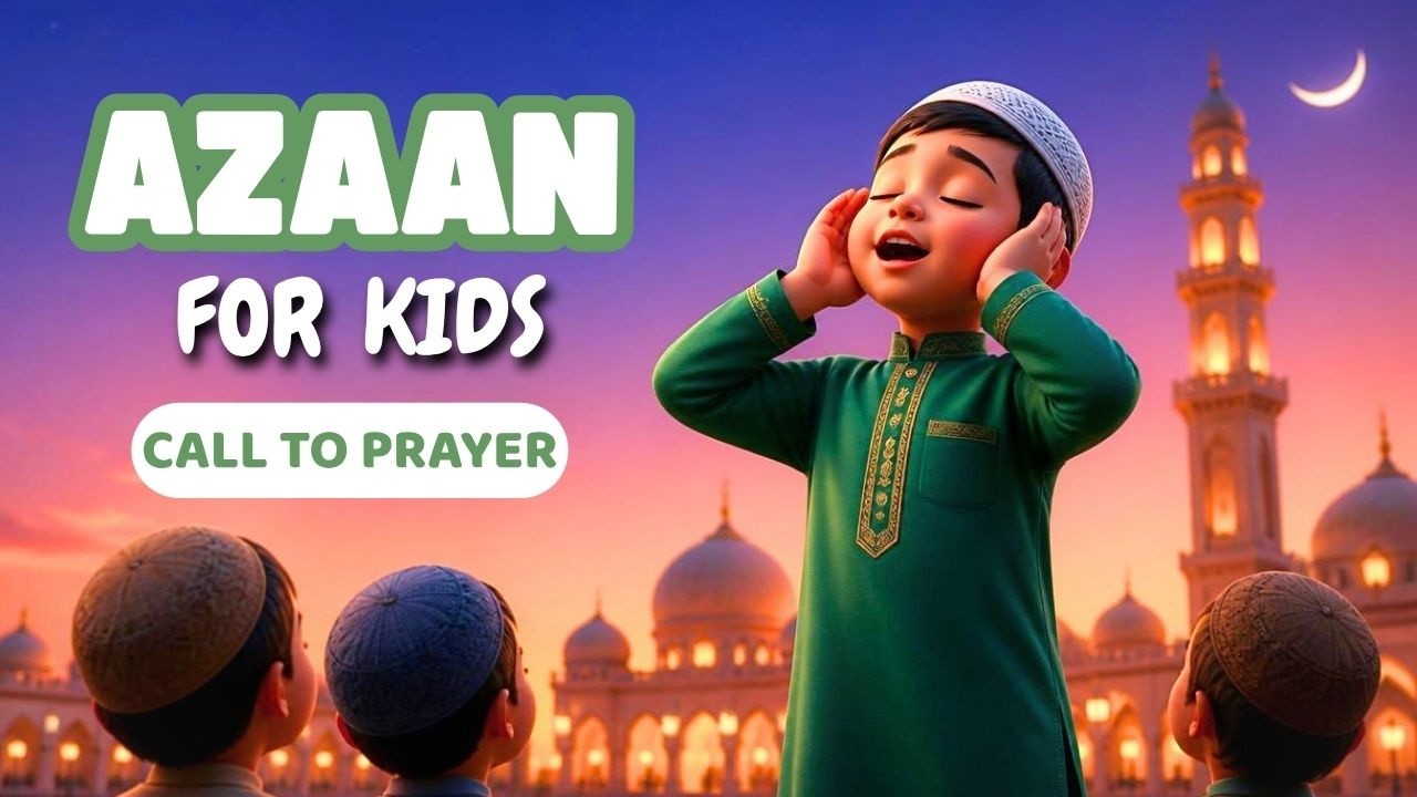 Azan for kids | Adhan | Beautiful Call to Prayer | Islamic Cartoon for Kids | MiniMuslims
