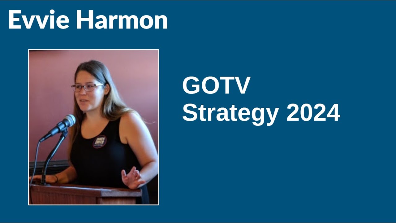 GWCDP Dec 2023 Breakfast - Evvie Harmon & GOTV strategy for 2024