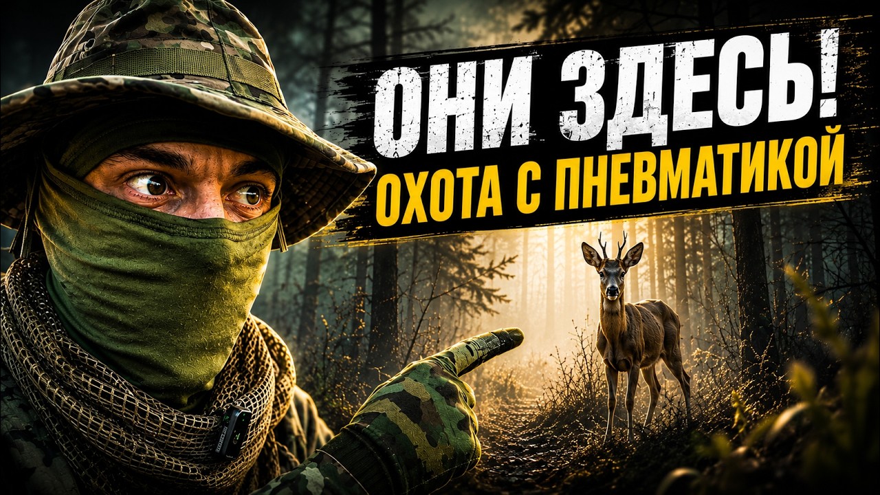 ОХОТА с ПНЕВМАТИКОЙ на КОСУЛЮ часть 1