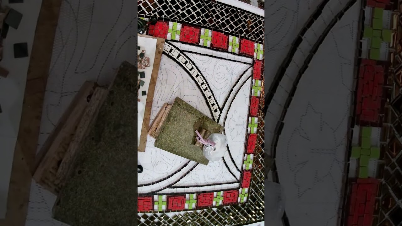 blanco y negro mosaico