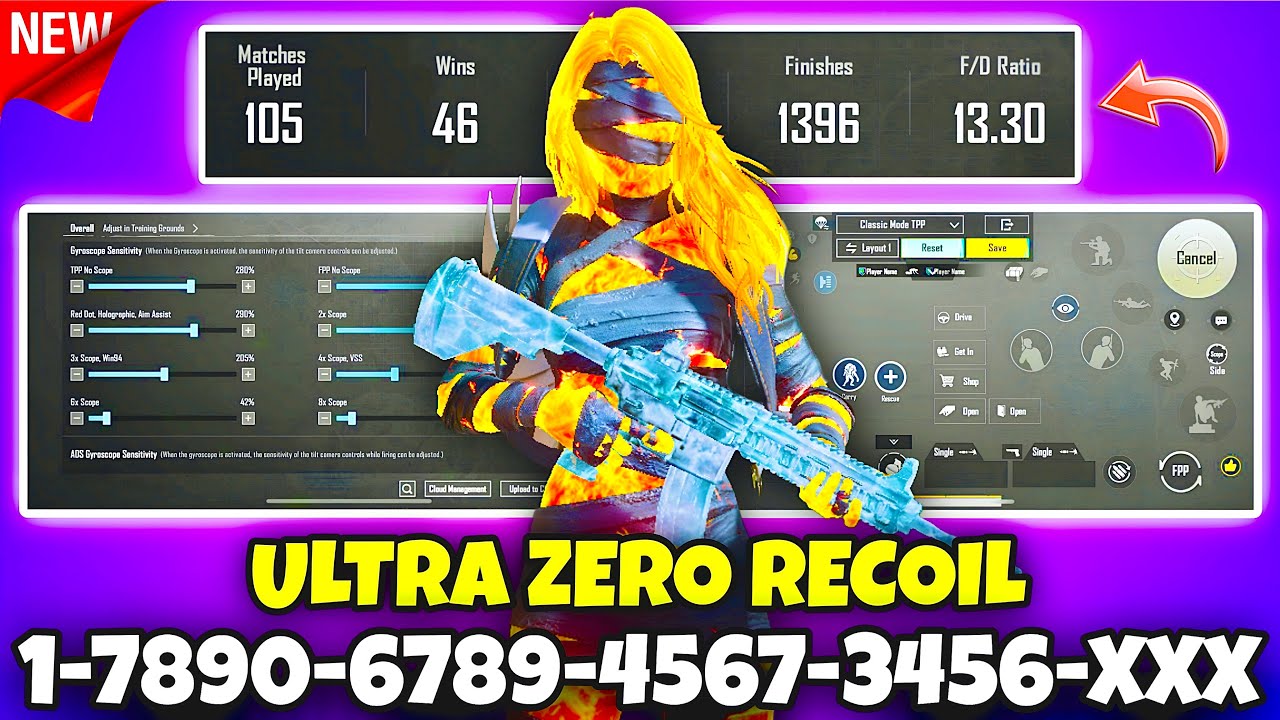 🔥Bgmi sensitivity settings 2026 🥵 | Bgmi best sensitivity settings 😱| Zero recoil sensitivity bgmi.