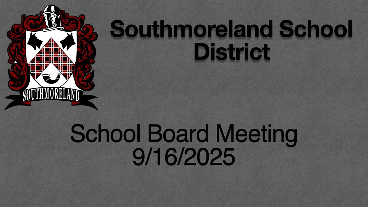 Southmoreland School Board Meeting 9/16/2025