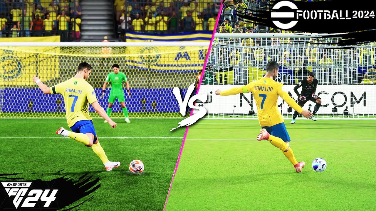 EA FC 24 vs. eFootball 2024: Penalty Kicks | 4K