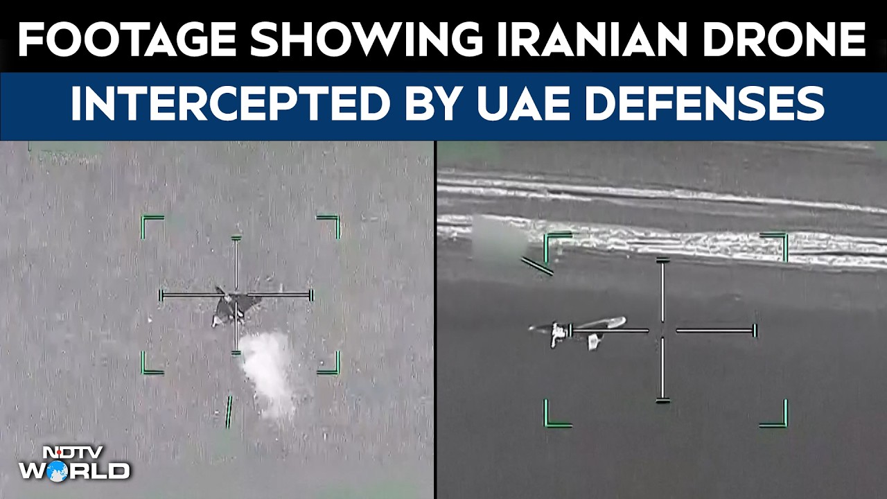 Iran War | UAE Releases Footage Showing Iranian Drone Intercepted And Destroyed By Air Defenses