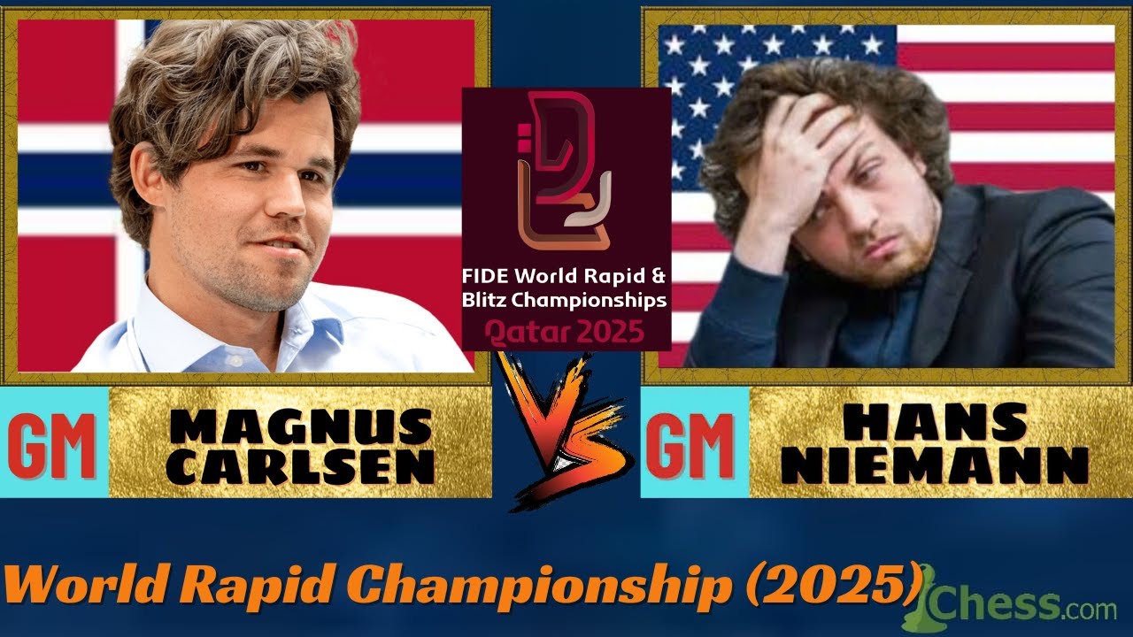 Magnus Carlsen vs Hans Niemann | World Rapid Championship (2025) (rapid), Doha QAT, rd 11, Dec-28