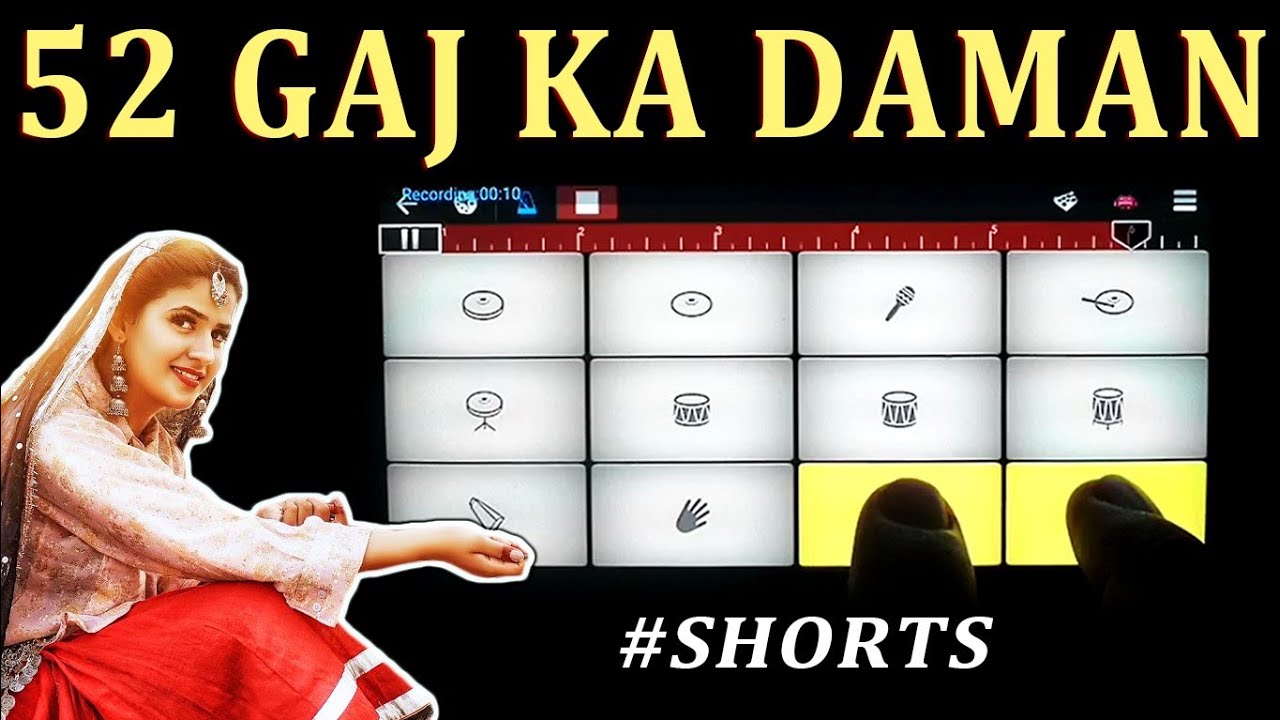 52 Gaj Ka Daman #Shorts on WalkBandApp | Mobile Piano + Drum | Instrumental RingTone | Renuka Panwar