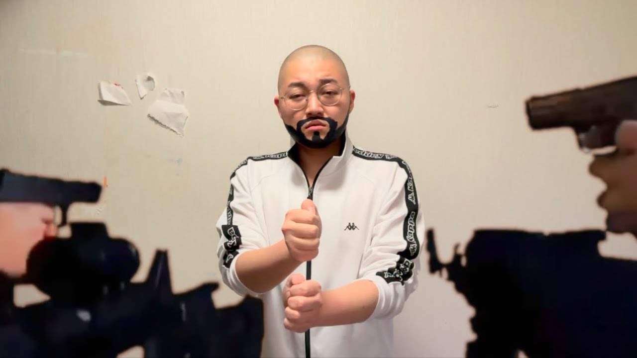 銃撃される寂海王のモノマネ【刃牙】
