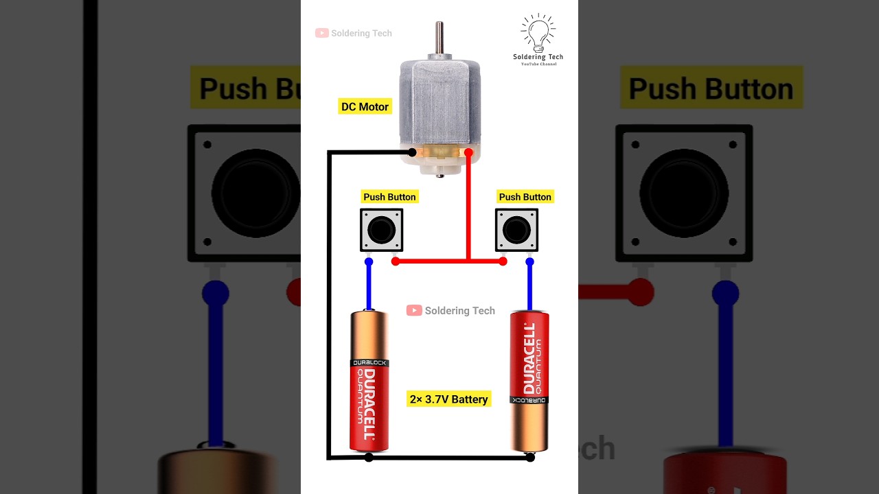 DC motor Forward and Reverse circuit #dcmotor #forwardreverse #shorts