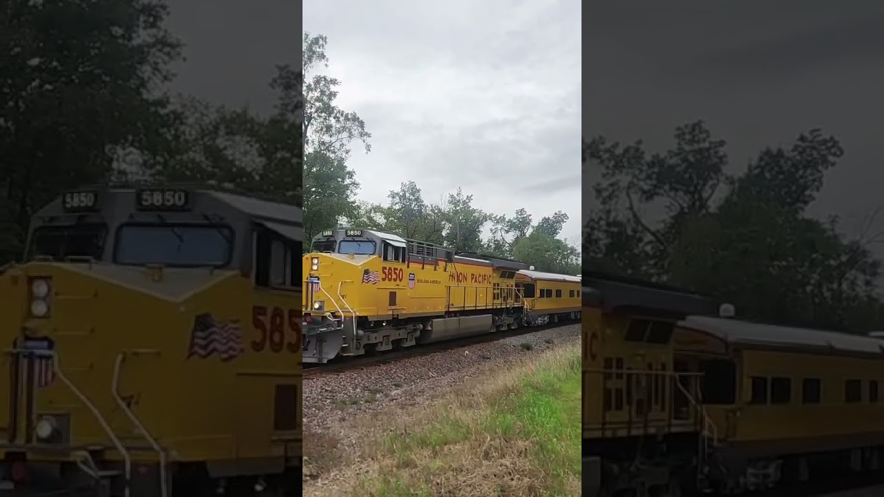 UP No. 5850 with Heritage passenger cars #unionpacific #railfan