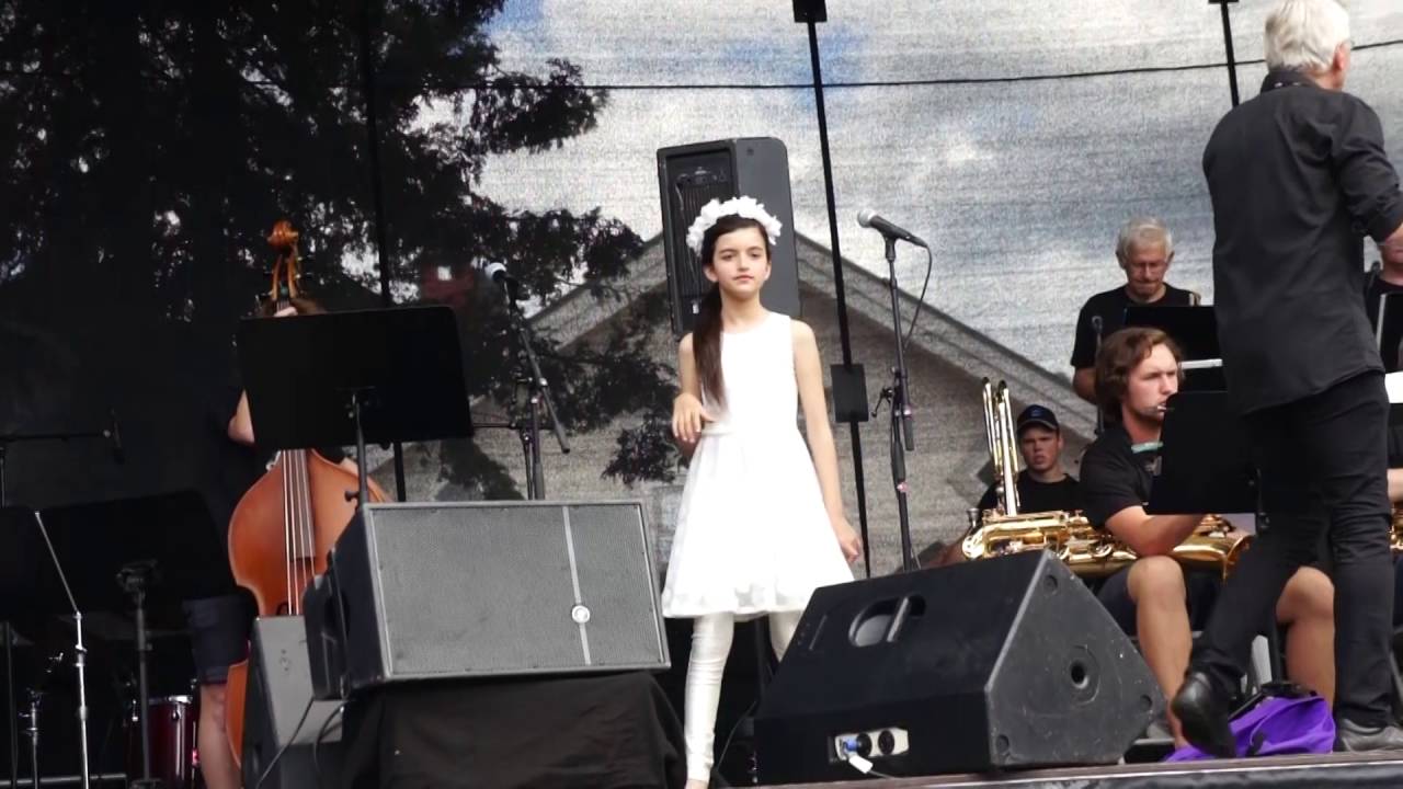 Angelina Jordan rehearsal with Kongsberg big band 09.07.2016, Gamle Norge