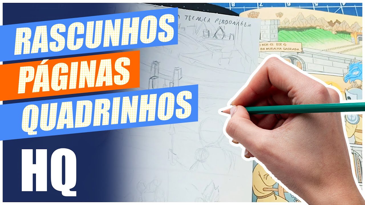 Esboço de página de quadrinhos / Como fazer história em quadrinhos