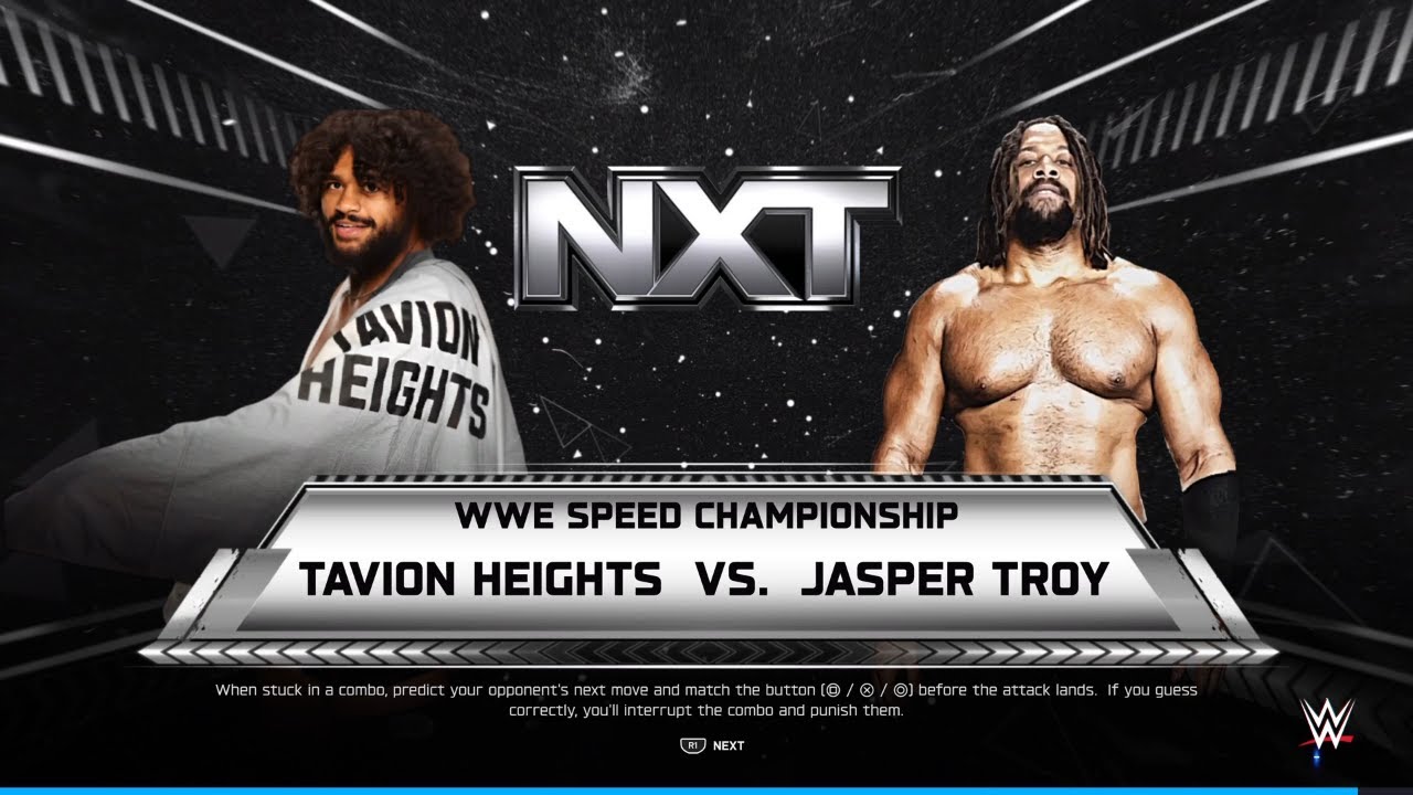 NXT 2026-01-13 : Tavion Heights vs. Jasper Troy(c) - WWE Speed Championship