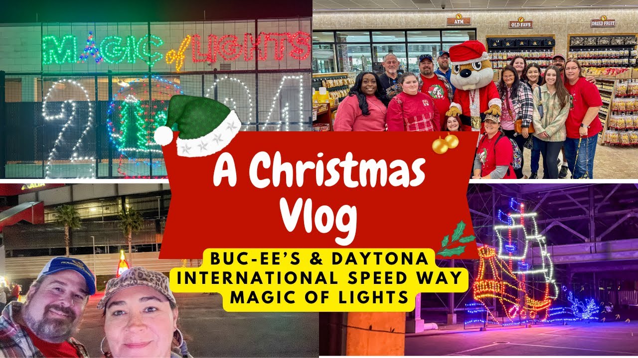 Holiday Fun at Buc-ee's & Magic of Lights Daytona Speedway — with a Surprise Yard Art Find!