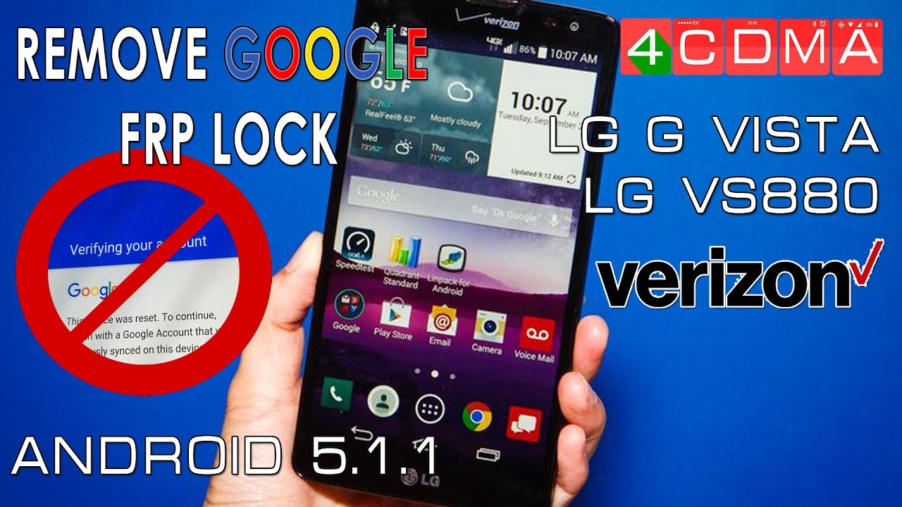 BYPASS GOOGLE Account LG G Vista VS880 | Remove Factory Reset Protection