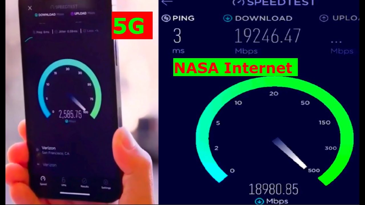 NASA vs 5G - Internet Speed Test