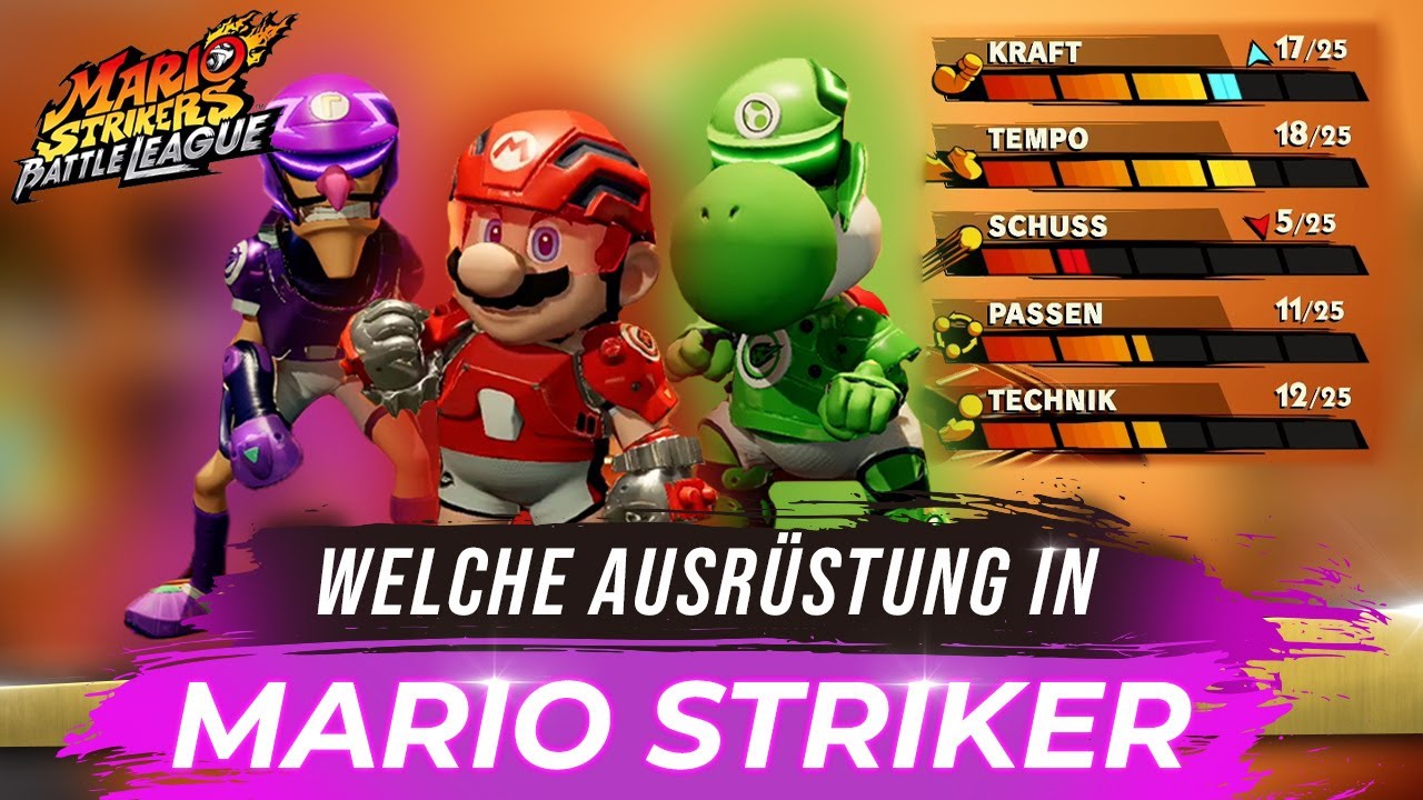 Welche Ausrüstung in Mario Strikers: Battle League Football?