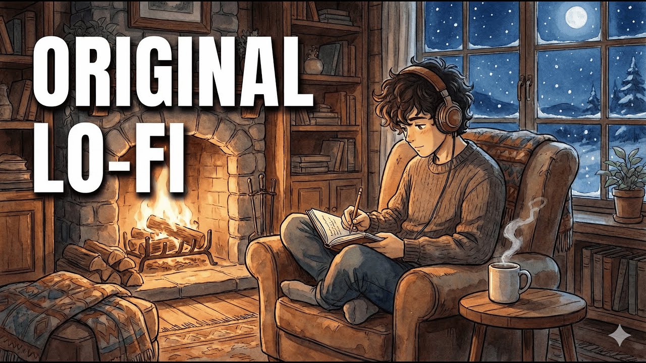 Original Lo-Fi Hip Hop 📚 Cozy Fireplace Ambience [No Copyright Music]