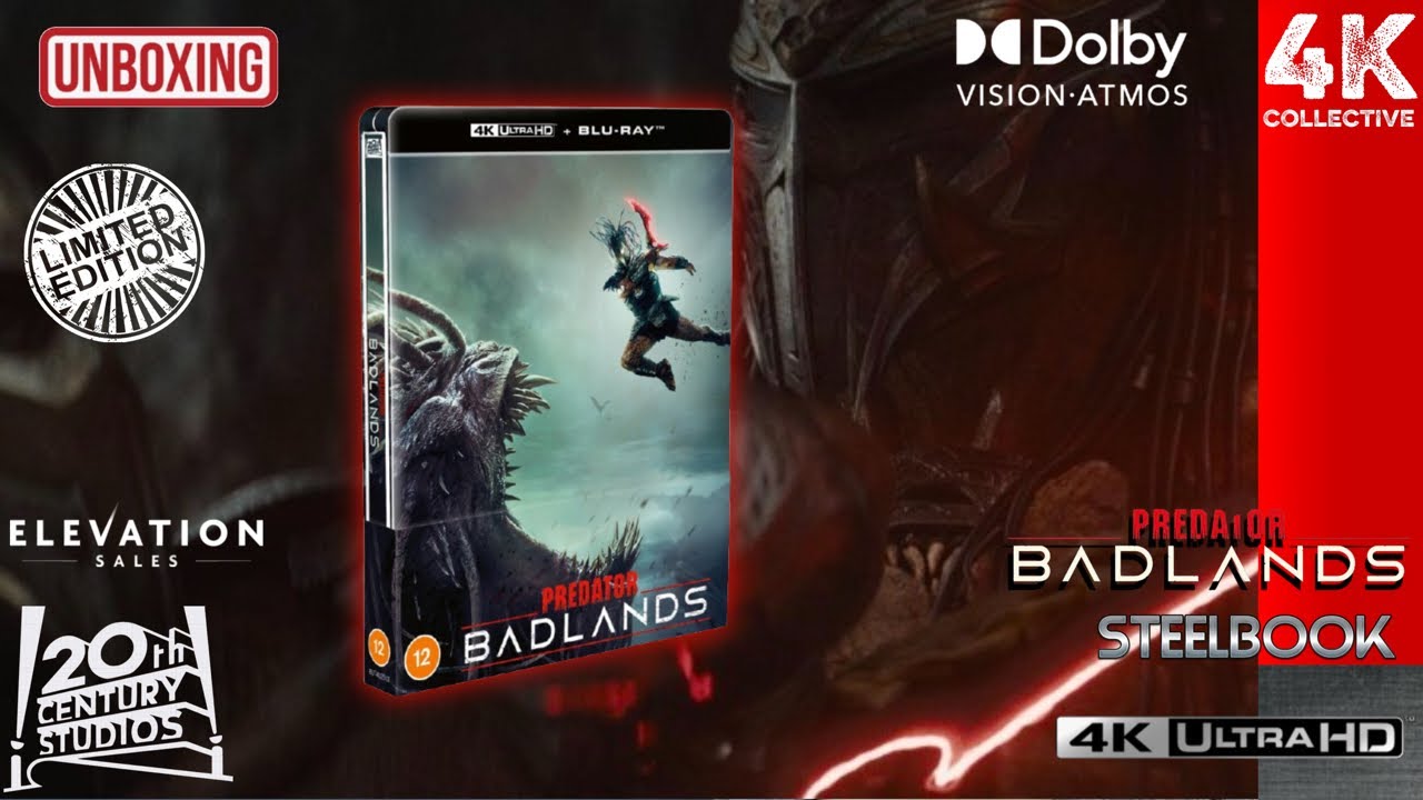 Predator Badlands 4K UltraHD Blu-Ray Limited Edition Steelbook Unboxing