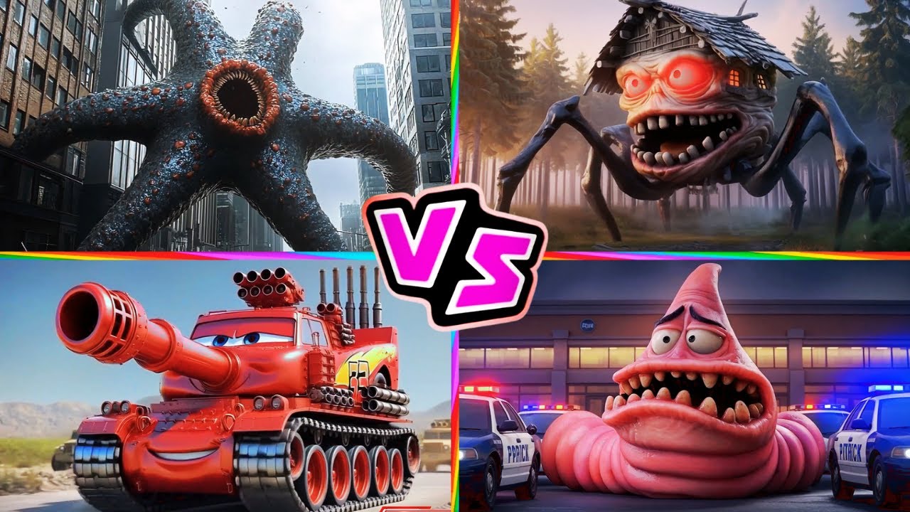 HUNGRY STAR 🆚 HOUSE HEAD 🆚 McQueen Tank 🆚 PATRICK.EXE 🎶 Tiles Hop EDM Rush