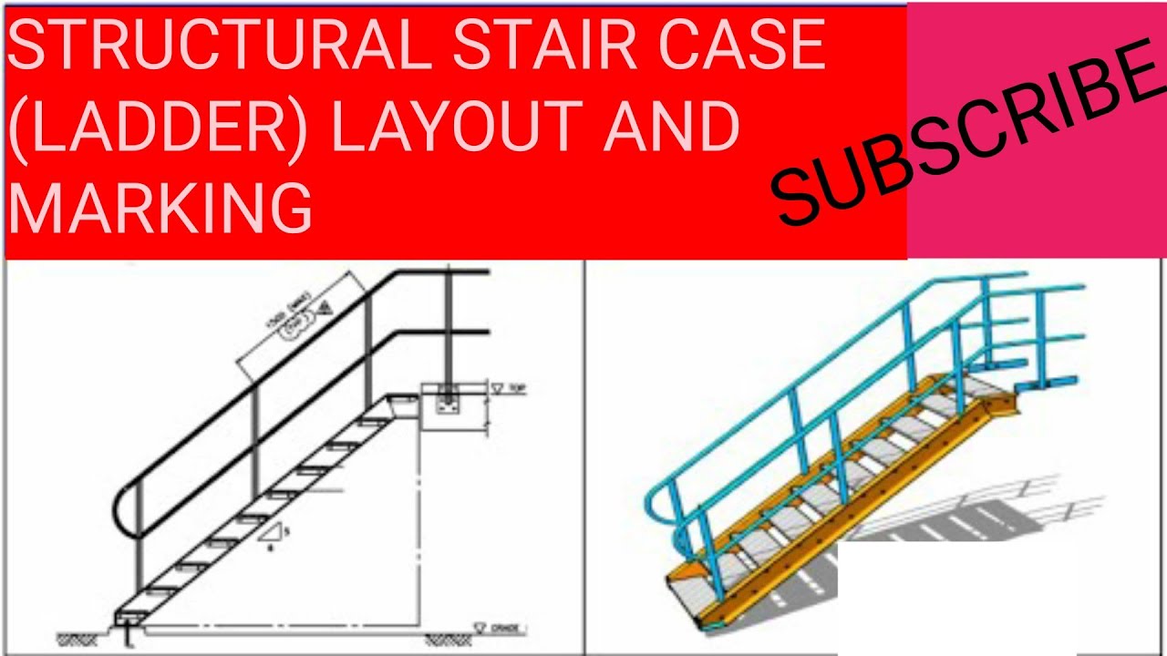 HOW TO SEE STRUCTURE STAIR CASE (LADDER) STEP BY STEP LAYOUT AND MARKING