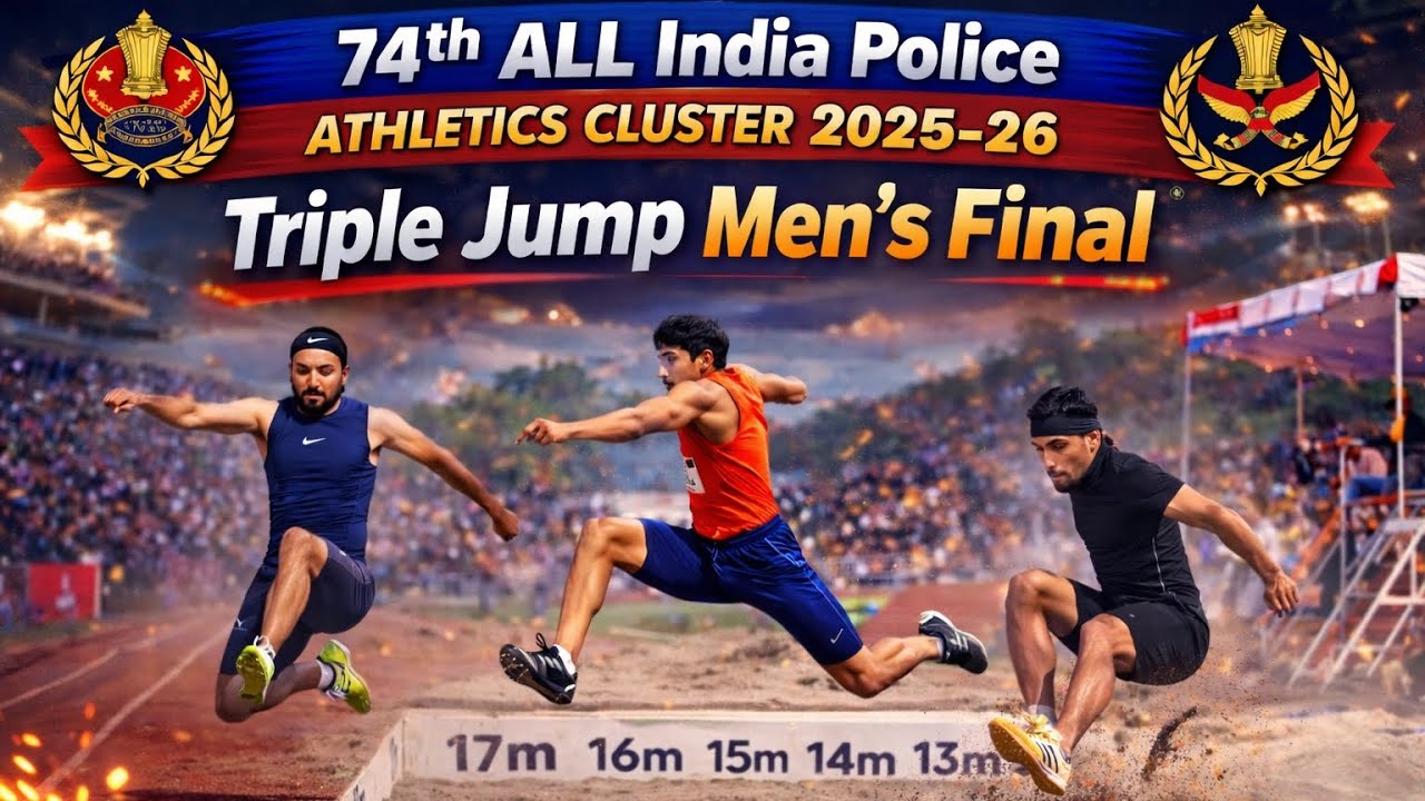 🔴 MEN’S TRIPLE JUMP FINAL | 74th ALL INDIA POLICE ATHLETICS CLUSTER 2025-26 |  #indiapolice  #viral 