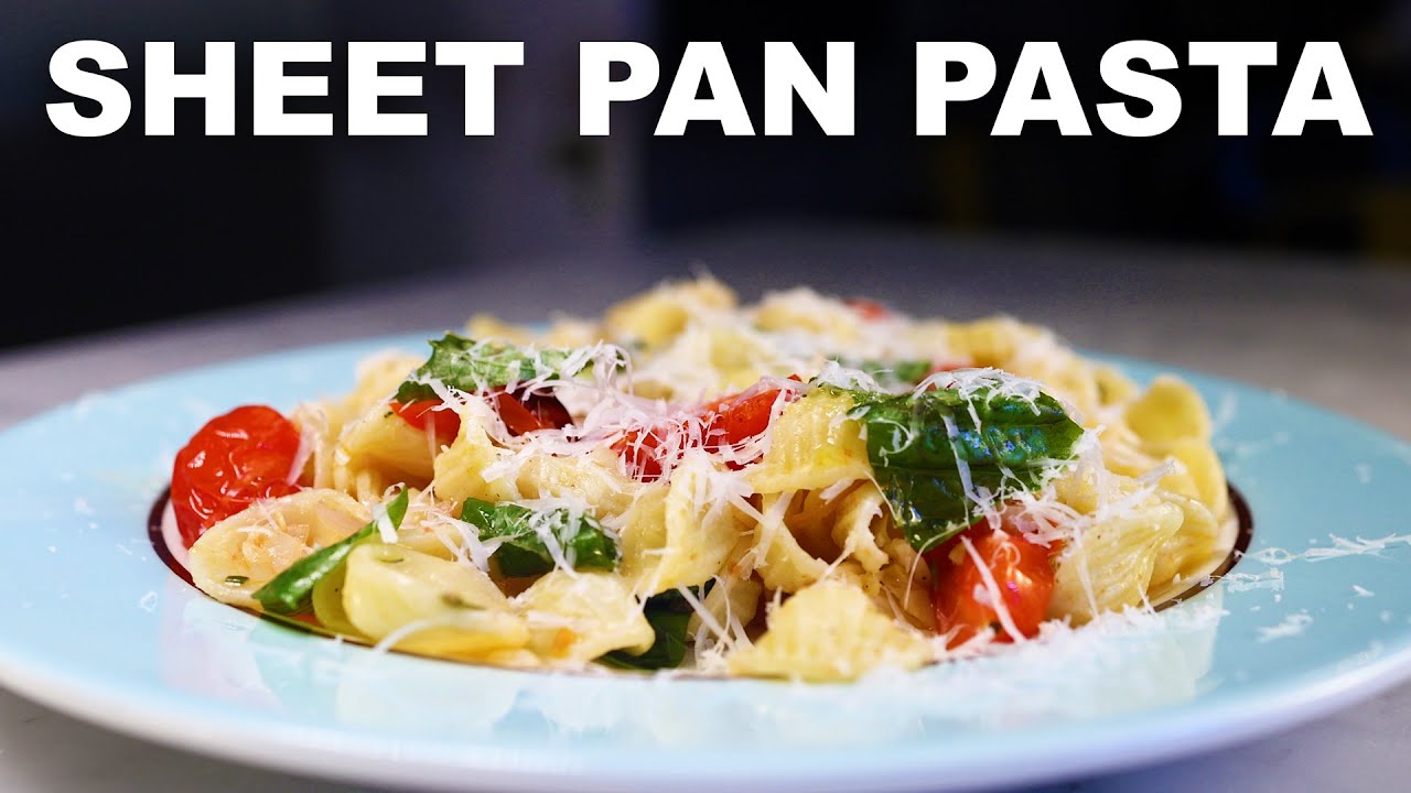 Two sheet-pan pasta sauces | roasted grape tomatoes, white bean & fennel