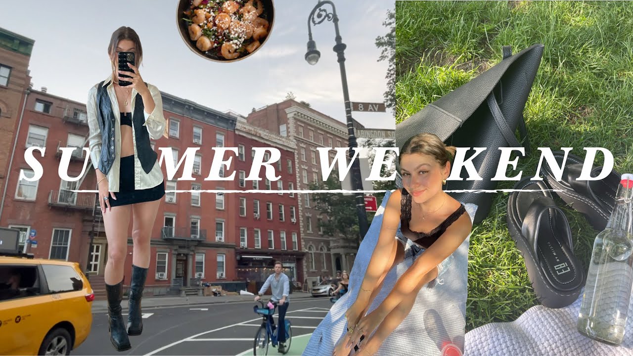 summer weekend in the city VLOG | thrift haul, nights out, & time with friends!