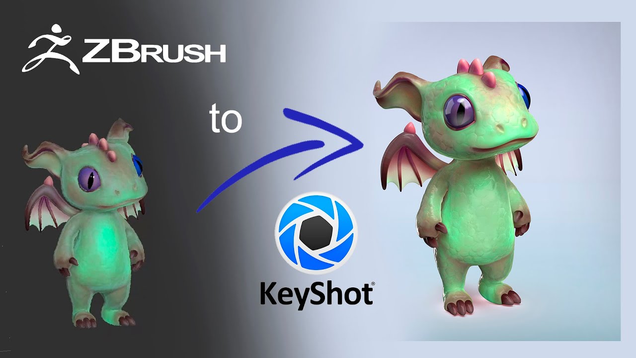 Рендер раскрашенной модели в Keyshot без развёртки и запекания