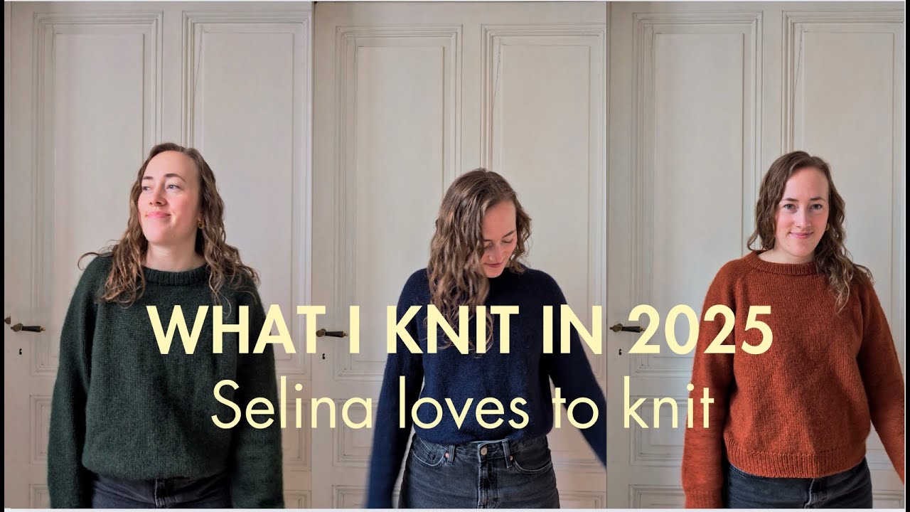 ✨What I knit in 2025 ✨ my first year of knitting & try-ons with beginner friendly patterns